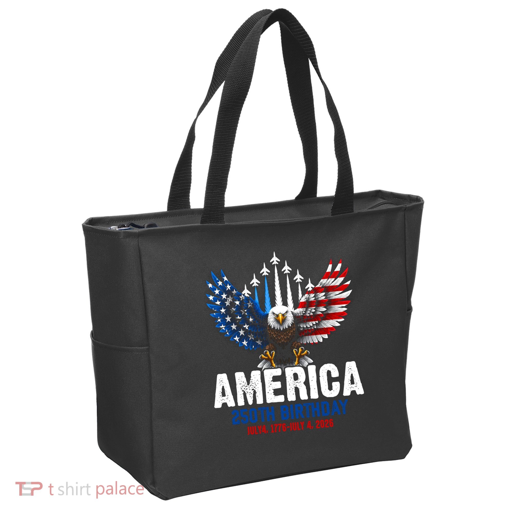 America's 250th Birthday Eagle Patriot Anniversary Tote Bag