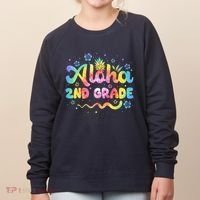 Aloha 2nd Grade Third Teacher First Day Back To School Women's Sweatshirt thumb 0