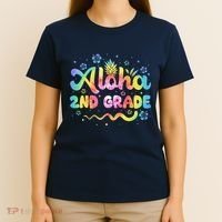 Aloha 2nd Grade Third Teacher First Day Back To School T-Shirt thumb 4