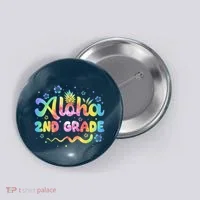 Aloha 2nd Grade Third Teacher First Day Back To School Button thumb 0
