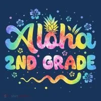 Aloha 2nd Grade Third Teacher First Day Back To School Button thumb 1