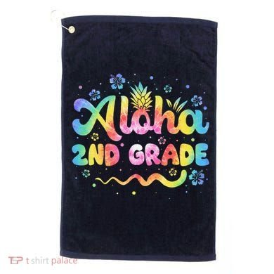 Aloha 2nd Grade Third Teacher First Day Back To School Golf Towel