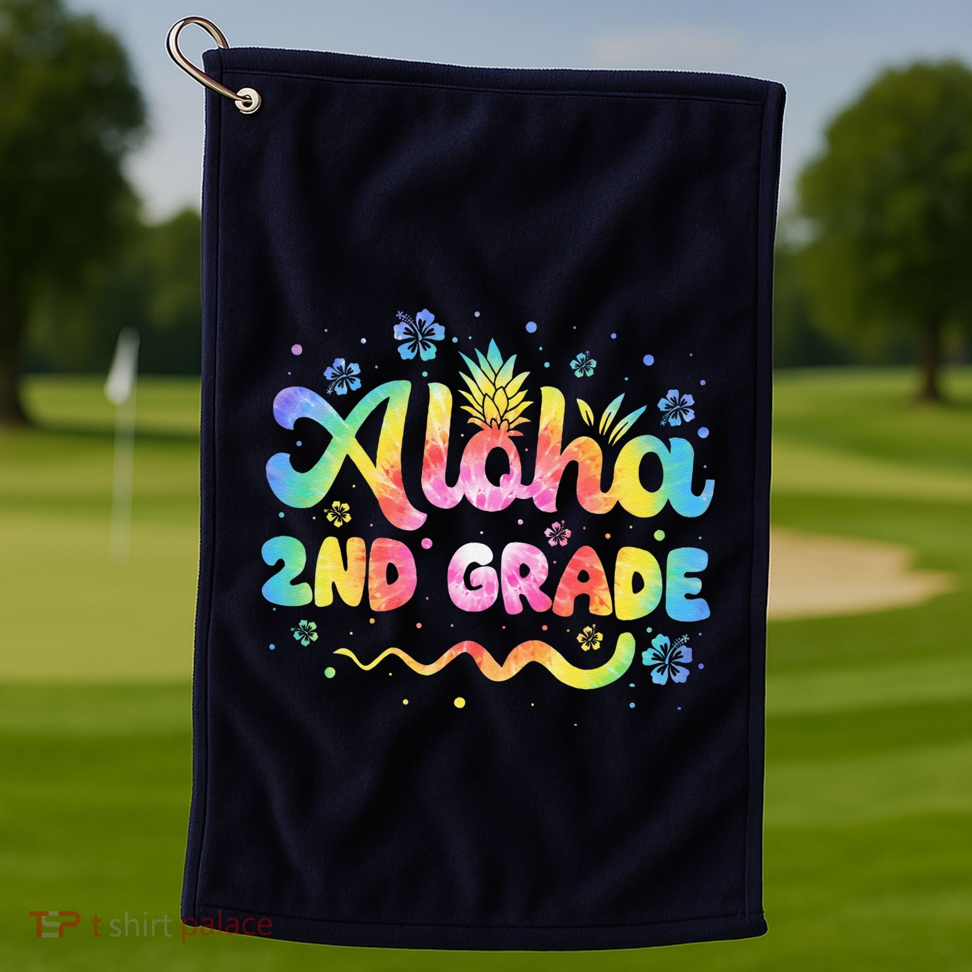 Aloha 2nd Grade Third Teacher First Day Back To School Golf Towel