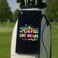 Aloha 2nd Grade Third Teacher First Day Back To School Golf Towel thumb 2