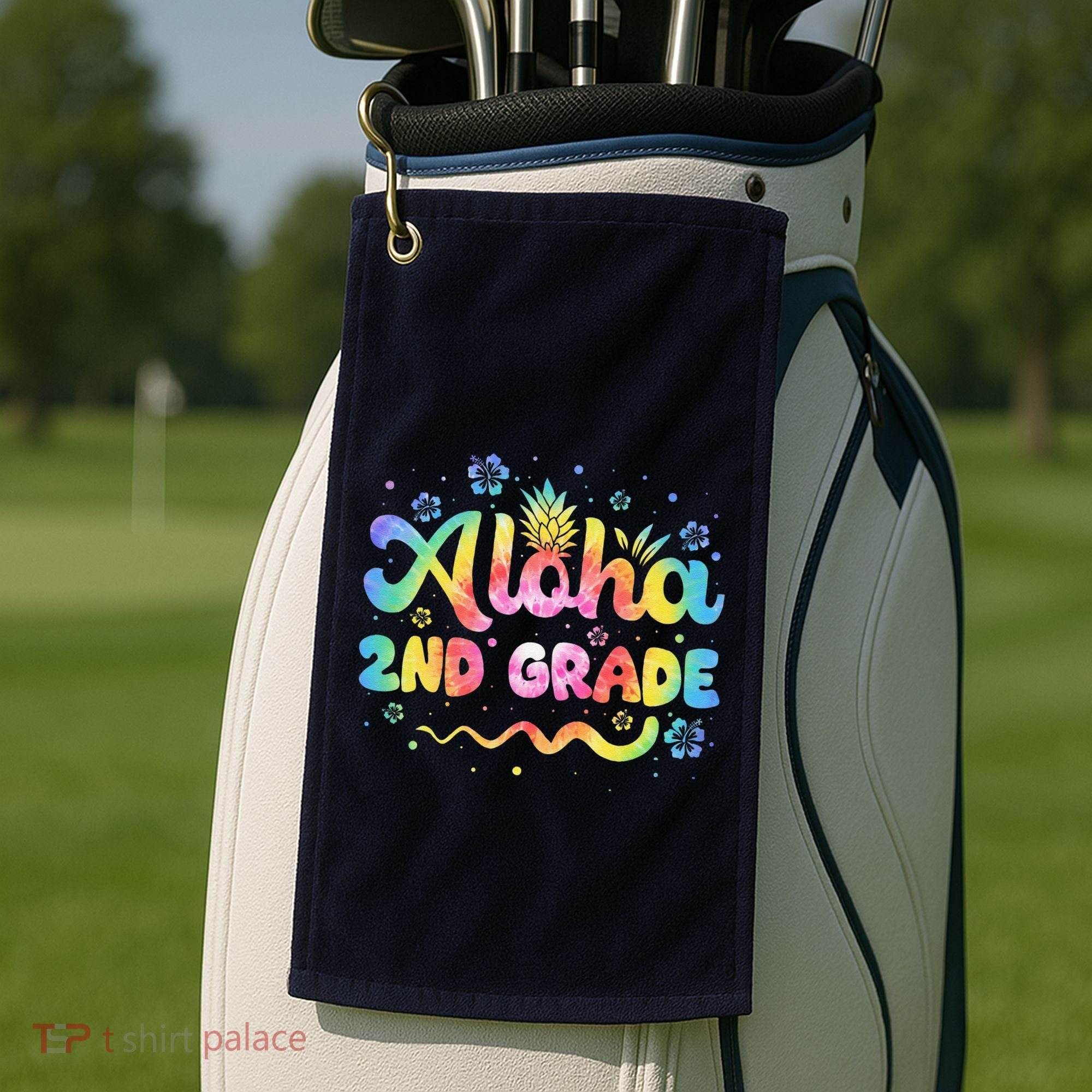 Aloha 2nd Grade Third Teacher First Day Back To School Golf Towel