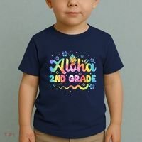 Aloha 2nd Grade Third Teacher First Day Back To School Toddler T-Shirt thumb 2