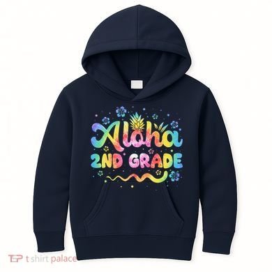 Aloha 2nd Grade Third Teacher First Day Back To School Kids Hoodie