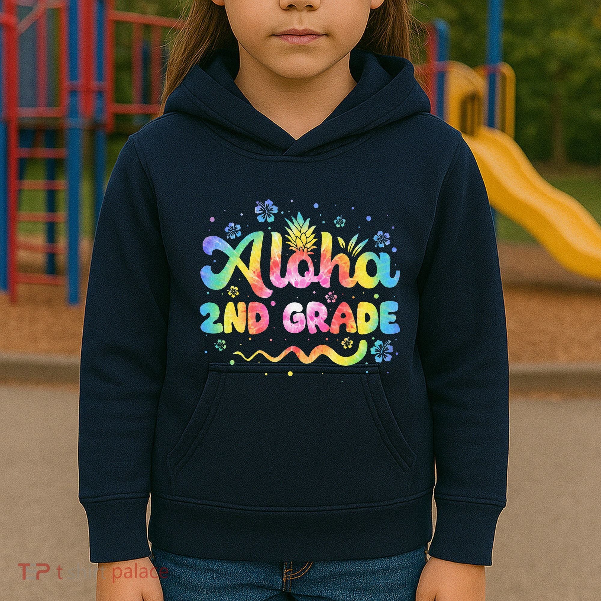 Aloha 2nd Grade Third Teacher First Day Back To School Kids Hoodie