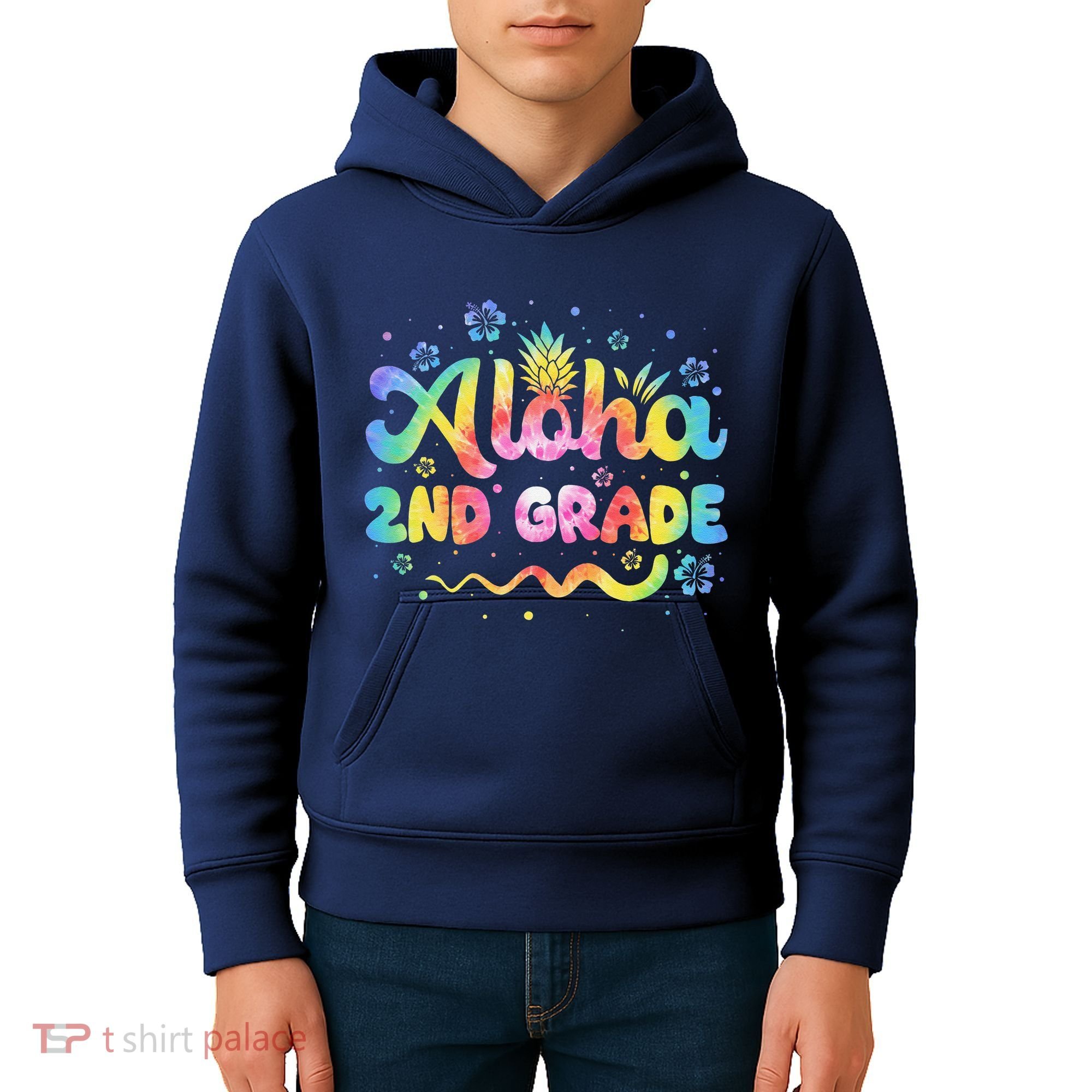Aloha 2nd Grade Third Teacher First Day Back To School Kids Hoodie