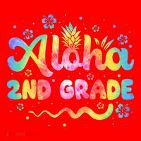 Aloha 2nd Grade Third Teacher First Day Back To School Santa Hat thumb 1