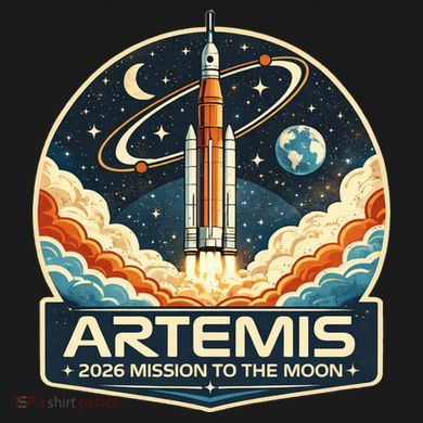 Artemis 2 Moon Mission Womens Funnel Neck Pullover Hood