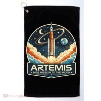 Artemis 2 Moon Mission Golf Towel thumb 0