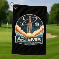 Artemis 2 Moon Mission Golf Towel thumb 1