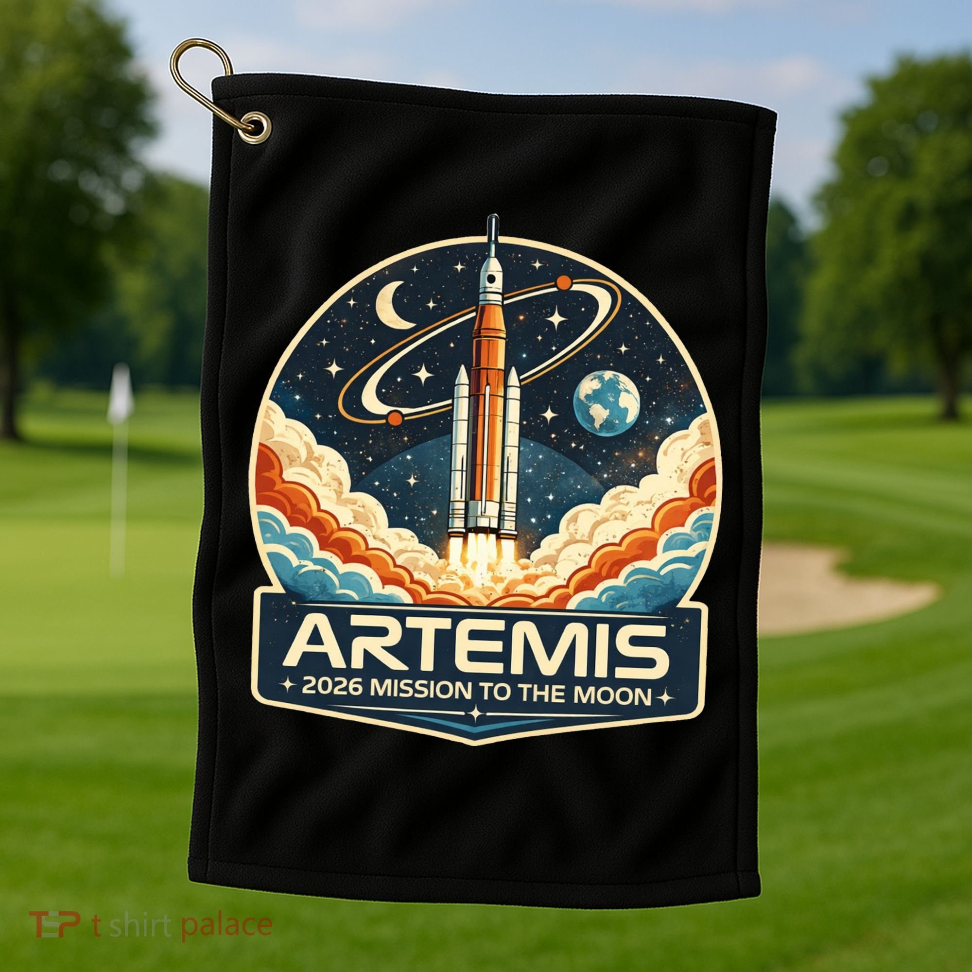 Artemis 2 Moon Mission Golf Towel