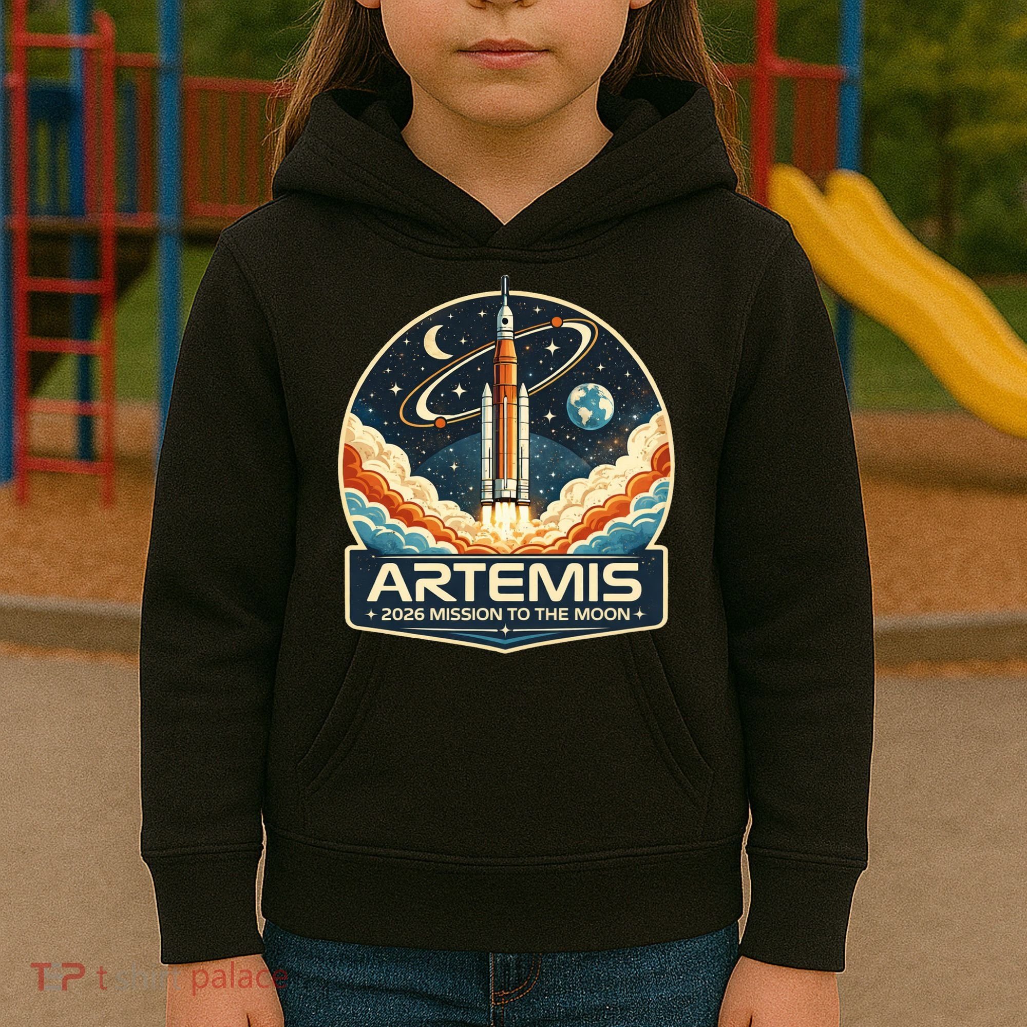 Artemis 2 Moon Mission Kids Hoodie