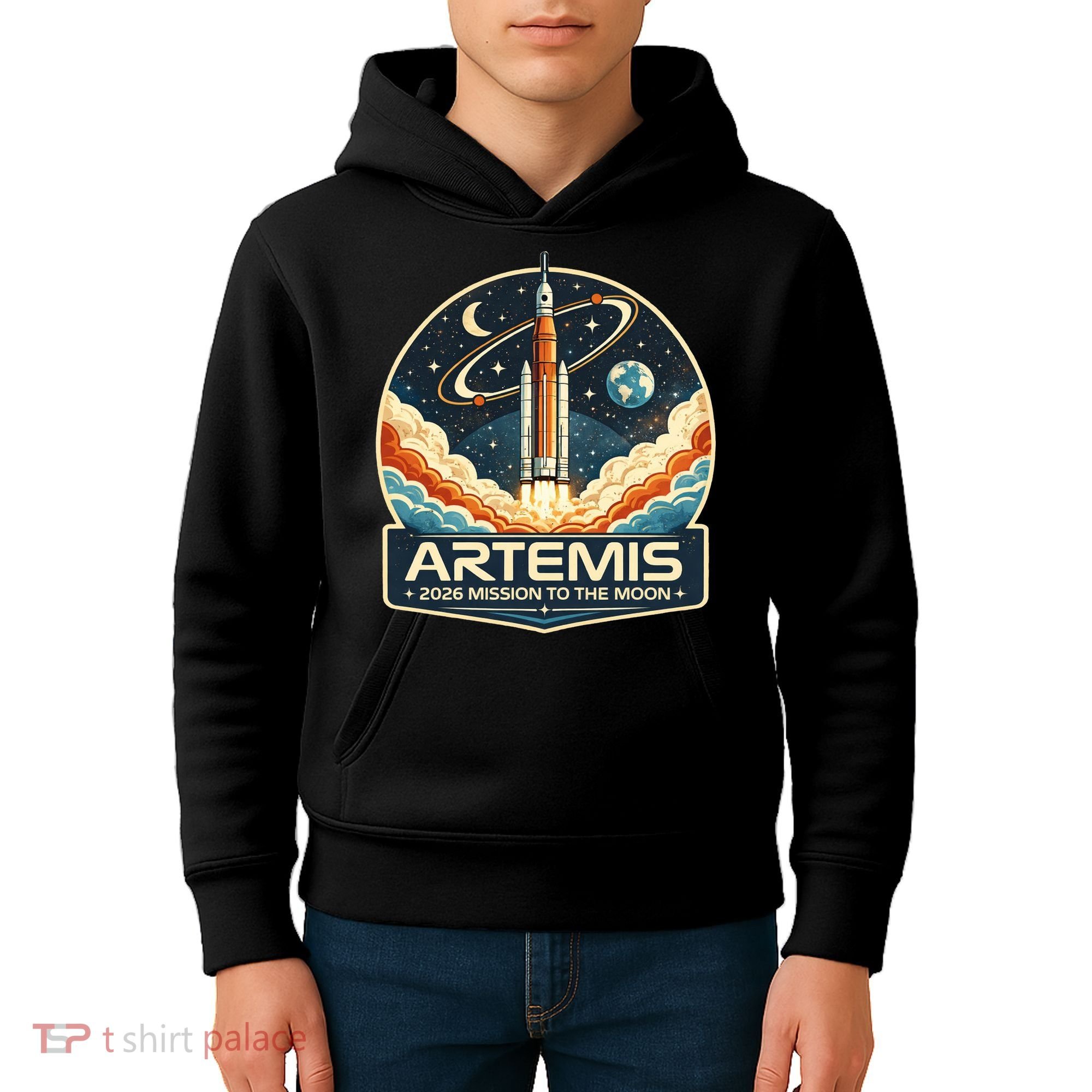 Artemis 2 Moon Mission Kids Hoodie
