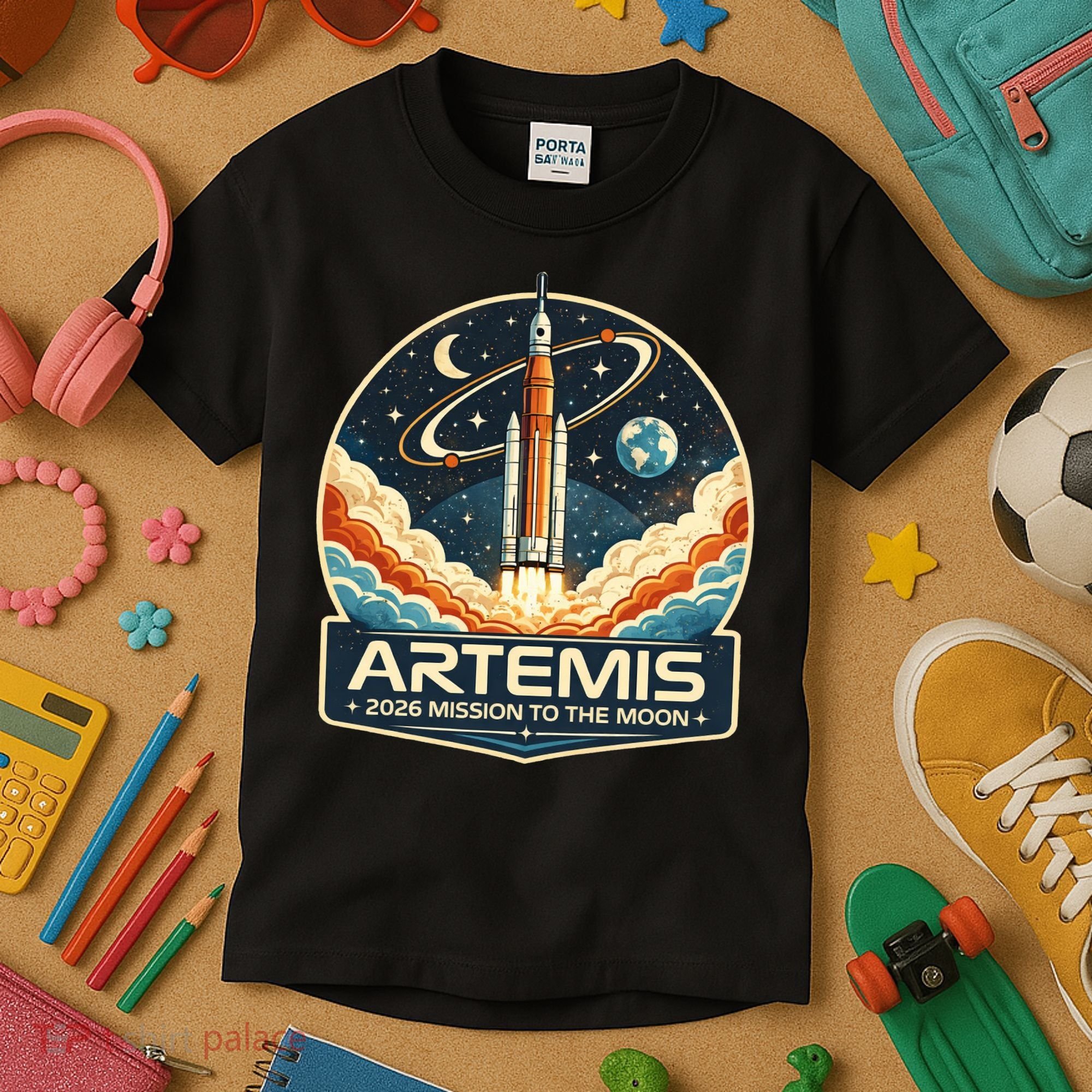 Artemis 2 Moon Mission Kids T-Shirt