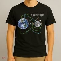 Artemis 2 Route Map SLS Moon T-Shirt thumb 3