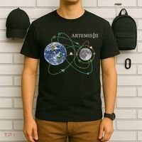 Artemis 2 Route Map SLS Moon T-Shirt thumb 6