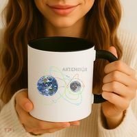 Artemis 2 Route Map SLS Moon Coffee Mug thumb 3