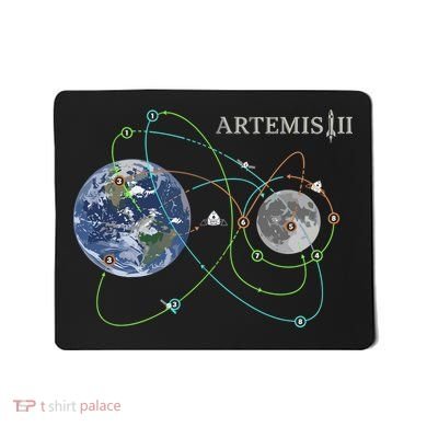 Artemis 2 Route Map SLS Moon Mousepad