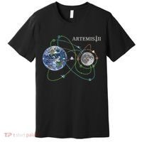 Artemis 2 Route Map SLS Moon Premium T-Shirt thumb 0