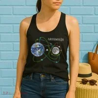 Artemis 2 Route Map SLS Moon Women's Tank Top thumb 2