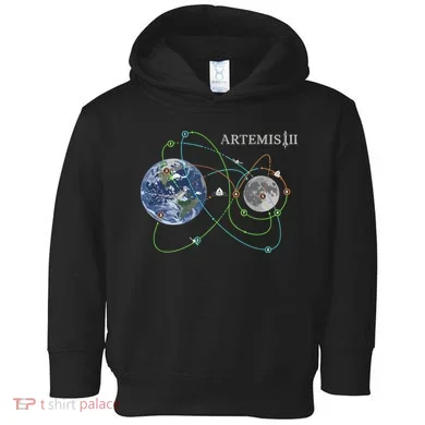 Artemis 2 Route Map SLS Moon Toddler Hoodie
