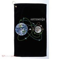 Artemis 2 Route Map SLS Moon Golf Towel thumb 0