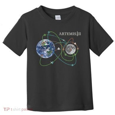 Artemis 2 Route Map SLS Moon Toddler T-Shirt