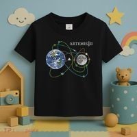 Artemis 2 Route Map SLS Moon Toddler T-Shirt thumb 3