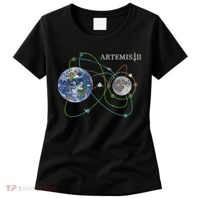 Artemis 2 Route Map SLS Moon Women's T-Shirt