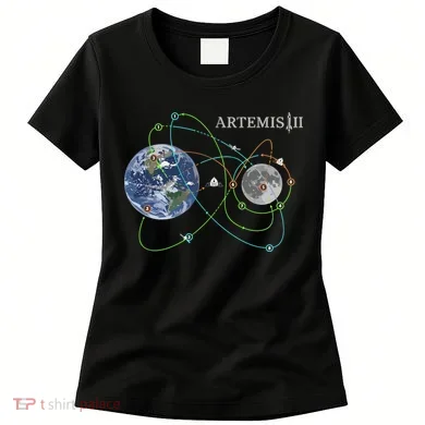 Artemis 2 Route Map SLS Moon Women's T-Shirt