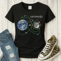 Artemis 2 Route Map SLS Moon Women's T-Shirt thumb 3
