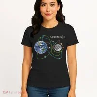 Artemis 2 Route Map SLS Moon Women's T-Shirt thumb 4