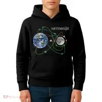 Artemis 2 Route Map SLS Moon Kids Hoodie thumb 4