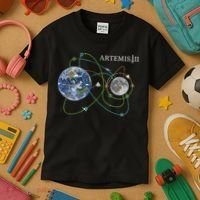 Artemis 2 Route Map SLS Moon Kids T-Shirt thumb 3