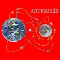 Artemis 2 Route Map SLS Moon Santa Hat thumb 1