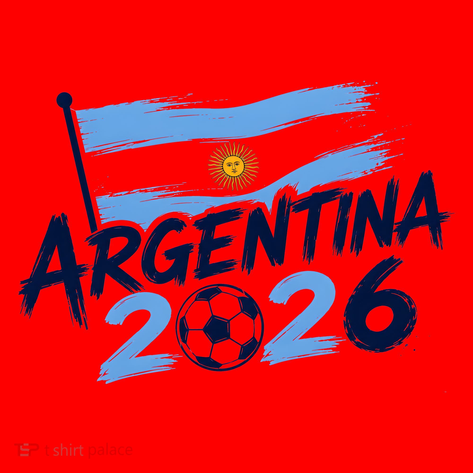 Argentina 2026 World Soccer Fan Apparel Santa Hat