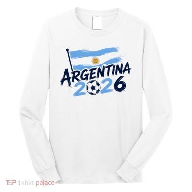 Argentina 2026 World Soccer Fan Apparel Long Sleeve Shirt