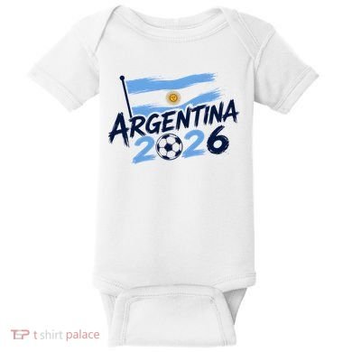 Argentina 2026 World Soccer Fan Apparel Baby Bodysuit