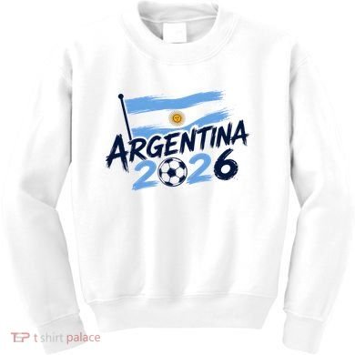Argentina 2026 World Soccer Fan Apparel Kids Sweatshirt