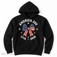 America 250 Years Patriotic Ribbon 250th Anniversary Hoodie thumb 0