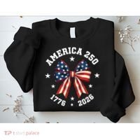 America 250 Years Patriotic Ribbon 250th Anniversary Sweatshirt thumb 2