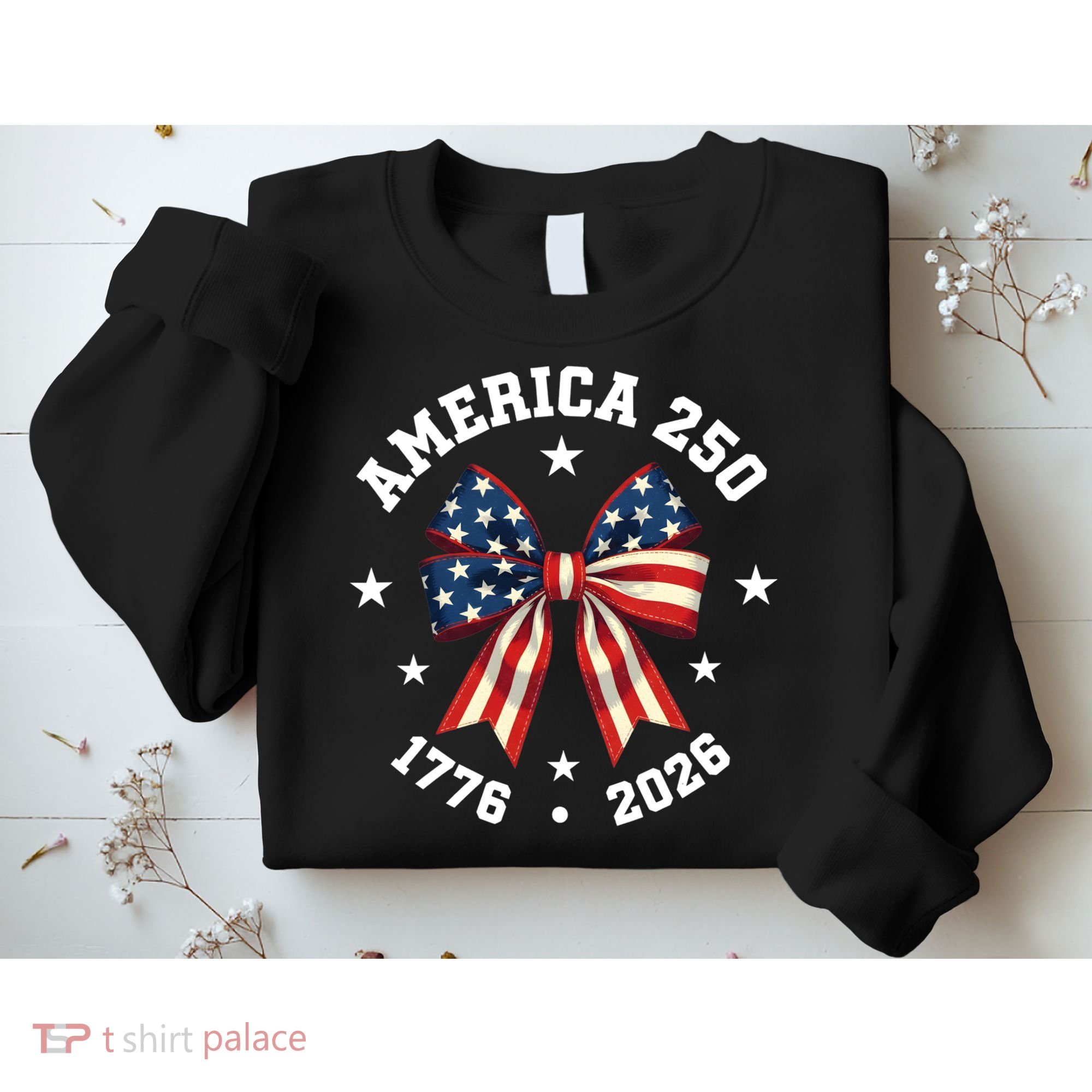 America 250 Years Patriotic Ribbon 250th Anniversary Sweatshirt