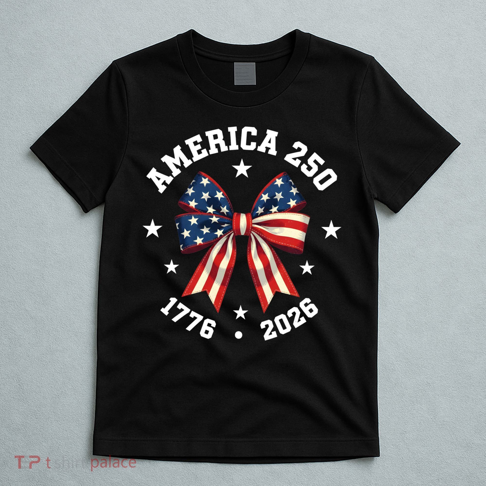 America 250 Years Patriotic Ribbon 250th Anniversary T-Shirt