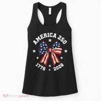 America 250 Years Patriotic Ribbon 250th Anniversary Women's Tank Top thumb 0