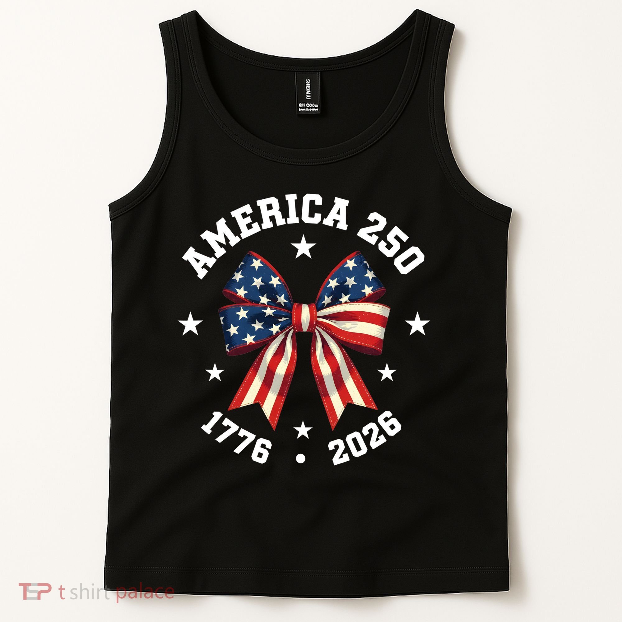 America 250 Years Patriotic Ribbon 250th Anniversary Tank Top