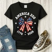 America 250 Years Patriotic Ribbon 250th Anniversary Women's T-Shirt thumb 3