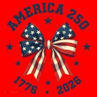 America 250 Years Patriotic Ribbon 250th Anniversary Santa Hat thumb 1